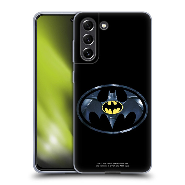 The Flash 2023 Graphics Black Batman Logo Soft Gel Case for Samsung Galaxy S21 FE 5G