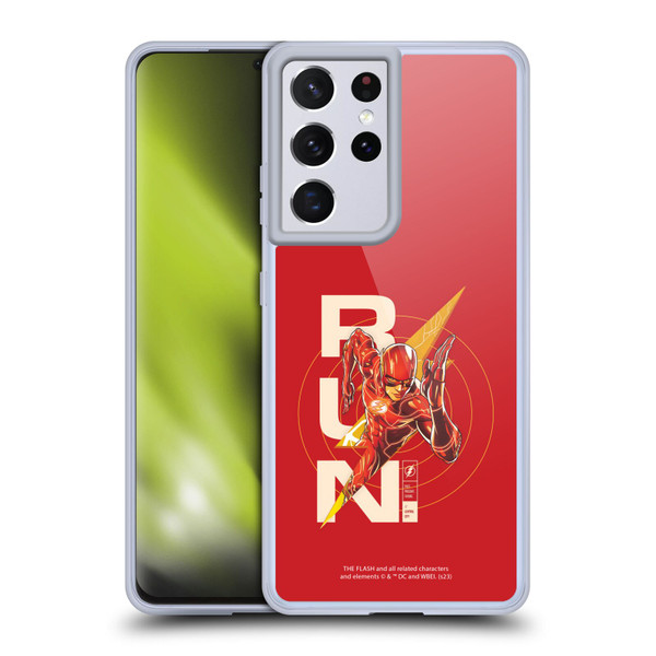 The Flash 2023 Graphics Barry Allen Run Soft Gel Case for Samsung Galaxy S21 Ultra 5G