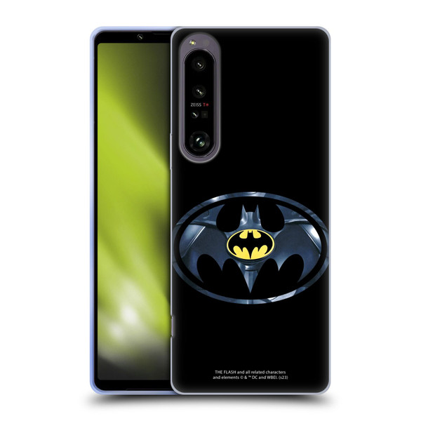 The Flash 2023 Graphics Black Batman Logo Soft Gel Case for Sony Xperia 1 IV