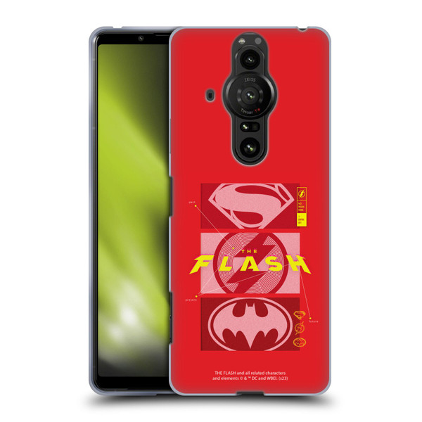 The Flash 2023 Graphics Superhero Logos Soft Gel Case for Sony Xperia Pro-I