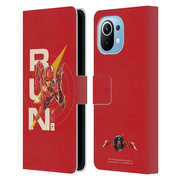 The Flash 2023 Graphics Barry Allen Run Leather Book Wallet Case Cover For Xiaomi Mi 11