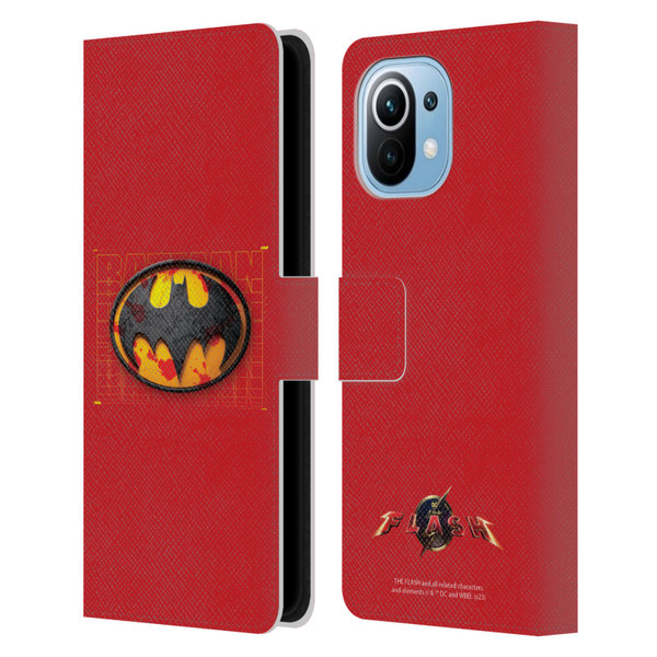 The Flash 2023 Graphics Batman Logo Leather Book Wallet Case Cover For Xiaomi Mi 11