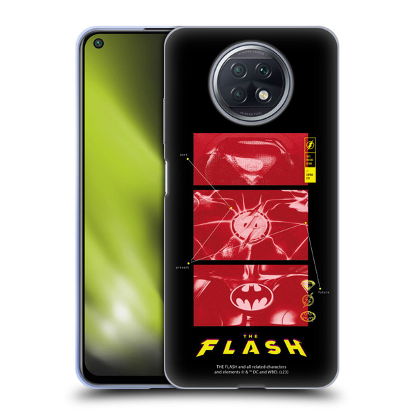 The Flash 2023 Graphics Suit Logos Soft Gel Case for Xiaomi Redmi Note 9T 5G