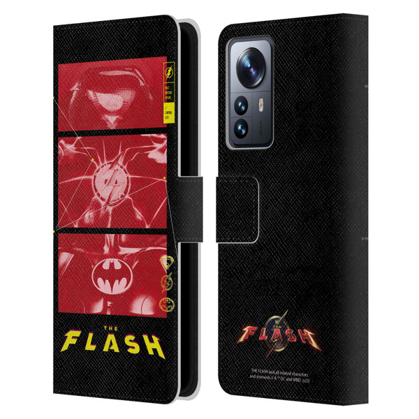 The Flash 2023 Graphics Suit Logos Leather Book Wallet Case Cover For Xiaomi 12 Pro