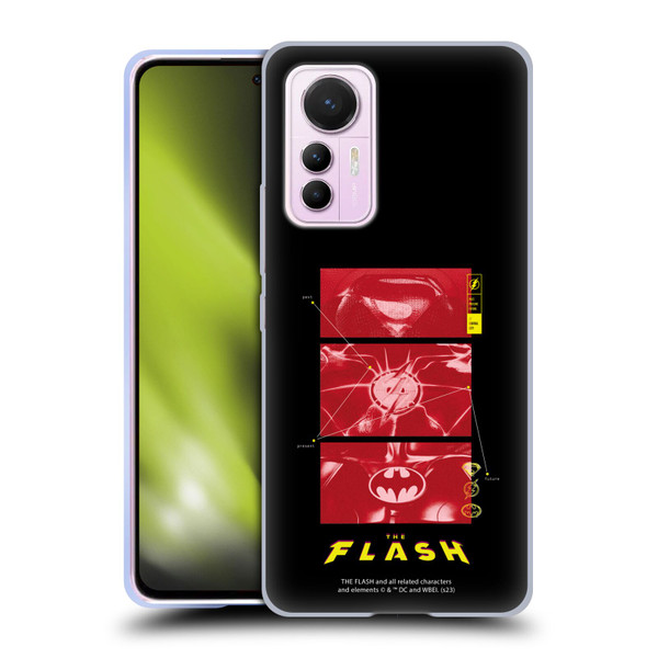 The Flash 2023 Graphics Suit Logos Soft Gel Case for Xiaomi 12 Lite
