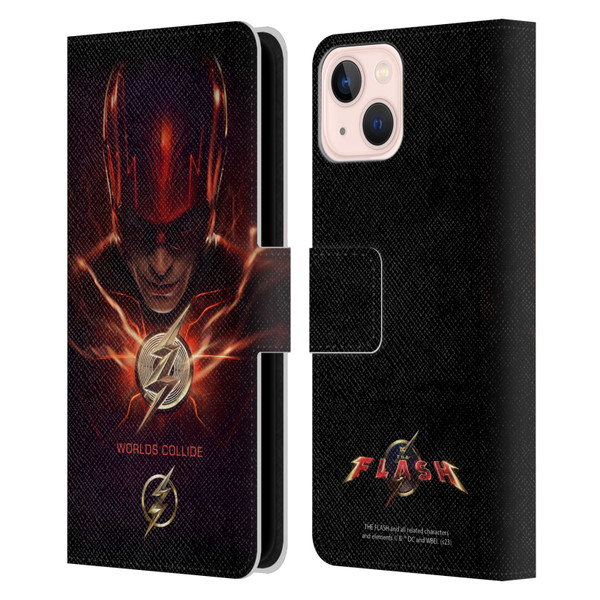 The Flash 2023 Poster Barry Allen Leather Book Wallet Case Cover For Apple iPhone 13