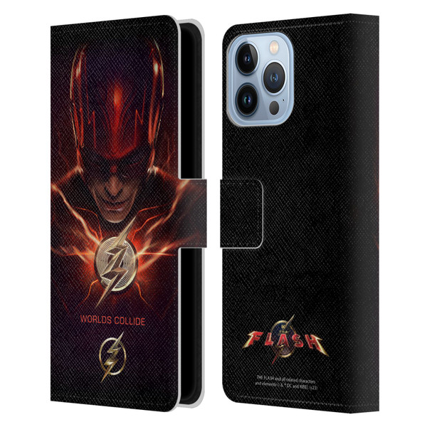 The Flash 2023 Poster Barry Allen Leather Book Wallet Case Cover For Apple iPhone 13 Pro Max