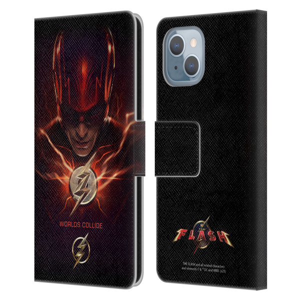 The Flash 2023 Poster Barry Allen Leather Book Wallet Case Cover For Apple iPhone 14