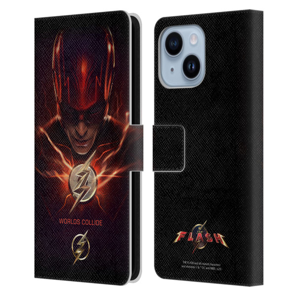 The Flash 2023 Poster Barry Allen Leather Book Wallet Case Cover For Apple iPhone 14 Plus