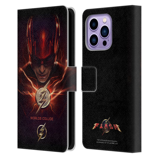The Flash 2023 Poster Barry Allen Leather Book Wallet Case Cover For Apple iPhone 14 Pro Max