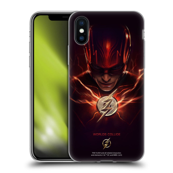 The Flash 2023 Poster Barry Allen Soft Gel Case for Apple iPhone X / iPhone XS