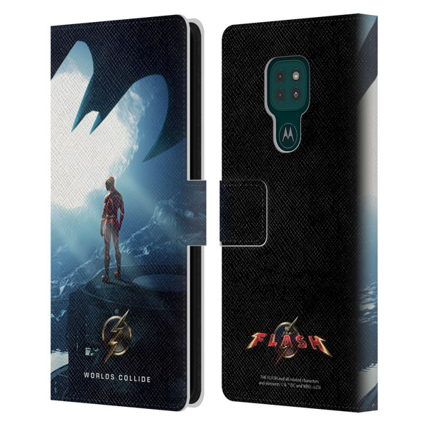 The Flash 2023 Poster Key Art Leather Book Wallet Case Cover For Motorola Moto G9 Play