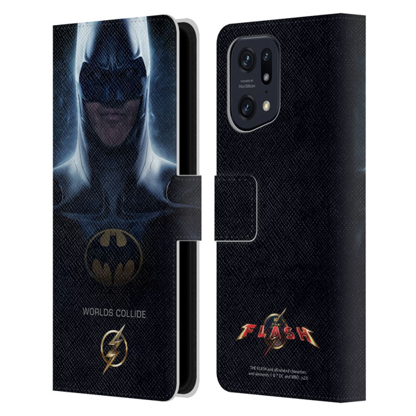 The Flash 2023 Poster Batman Leather Book Wallet Case Cover For OPPO Find X5
