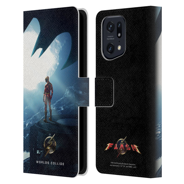 The Flash 2023 Poster Key Art Leather Book Wallet Case Cover For OPPO Find X5 Pro