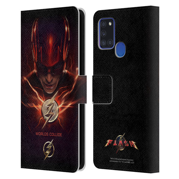 The Flash 2023 Poster Barry Allen Leather Book Wallet Case Cover For Samsung Galaxy A21s (2020)