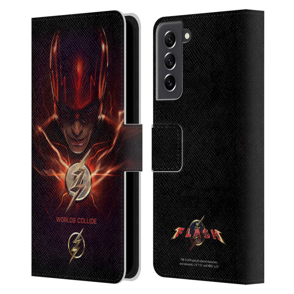 The Flash 2023 Poster Barry Allen Leather Book Wallet Case Cover For Samsung Galaxy S21 FE 5G