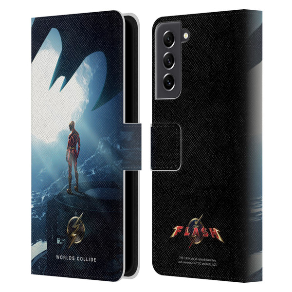 The Flash 2023 Poster Key Art Leather Book Wallet Case Cover For Samsung Galaxy S21 FE 5G