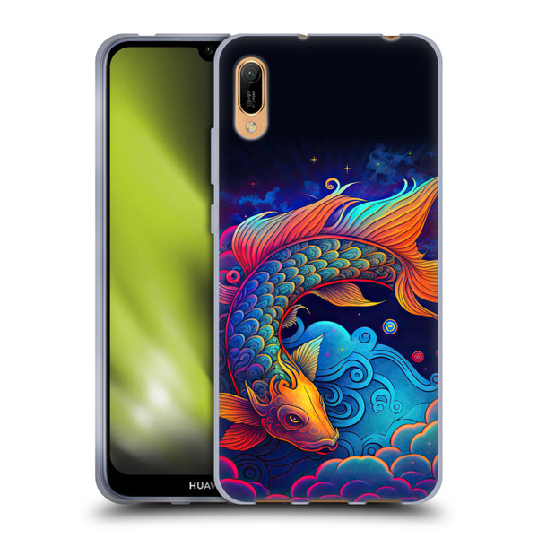 Wumples Cosmic Animals Clouded Koi Fish Soft Gel Case for Huawei Y6 Pro (2019)