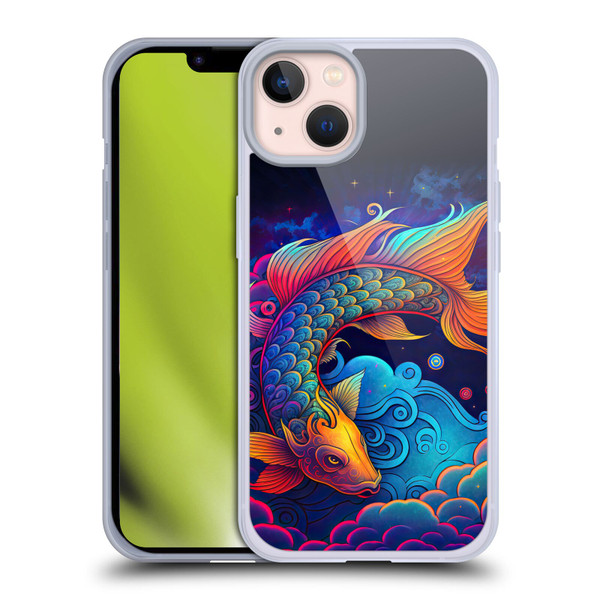 Wumples Cosmic Animals Clouded Koi Fish Soft Gel Case for Apple iPhone 13
