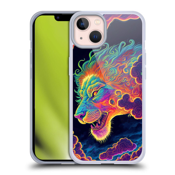 Wumples Cosmic Animals Clouded Lion Soft Gel Case for Apple iPhone 13