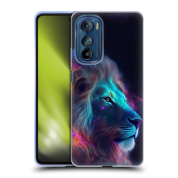 Wumples Cosmic Animals Lion Soft Gel Case for Motorola Edge 30
