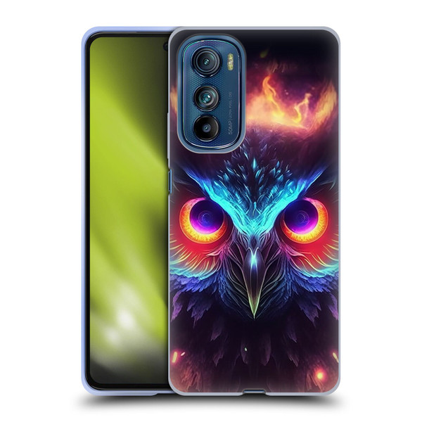 Wumples Cosmic Animals Owl Soft Gel Case for Motorola Edge 30