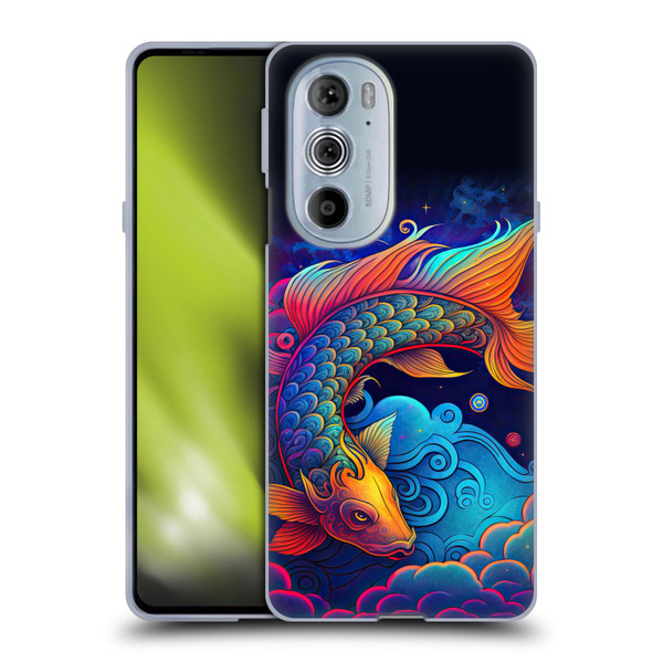 Wumples Cosmic Animals Clouded Koi Fish Soft Gel Case for Motorola Edge X30