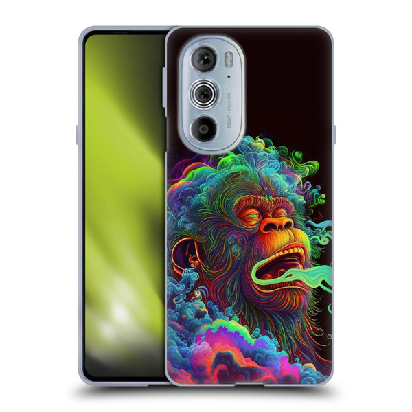 Wumples Cosmic Animals Clouded Monkey Soft Gel Case for Motorola Edge X30