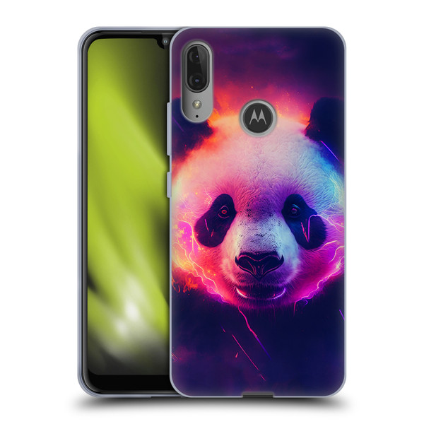Wumples Cosmic Animals Panda Soft Gel Case for Motorola Moto E6 Plus