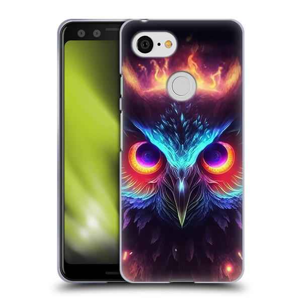 Wumples Cosmic Animals Owl Soft Gel Case for Google Pixel 3
