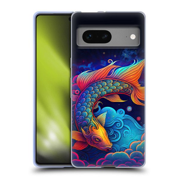 Wumples Cosmic Animals Clouded Koi Fish Soft Gel Case for Google Pixel 7