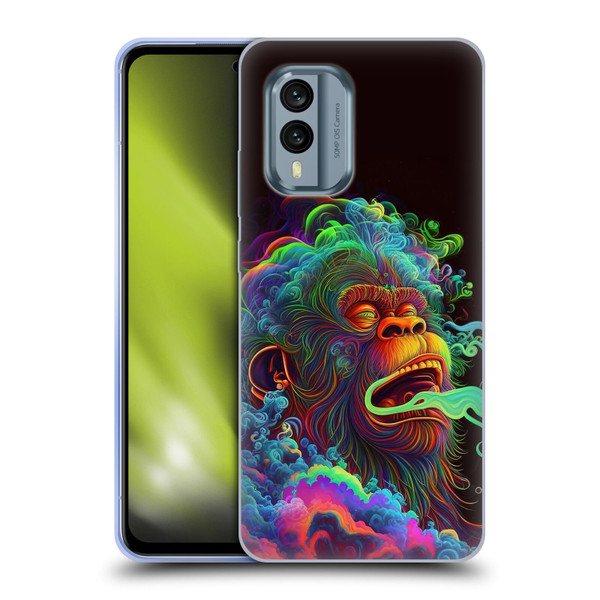 Wumples Cosmic Animals Clouded Monkey Soft Gel Case for Nokia X30