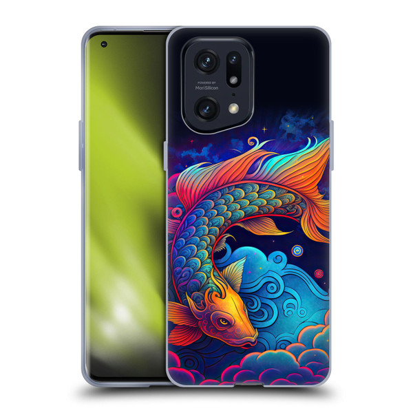 Wumples Cosmic Animals Clouded Koi Fish Soft Gel Case for OPPO Find X5 Pro