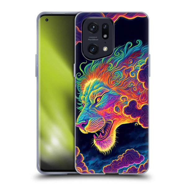 Wumples Cosmic Animals Clouded Lion Soft Gel Case for OPPO Find X5 Pro