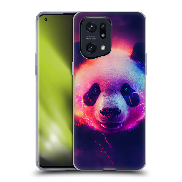 Wumples Cosmic Animals Panda Soft Gel Case for OPPO Find X5 Pro