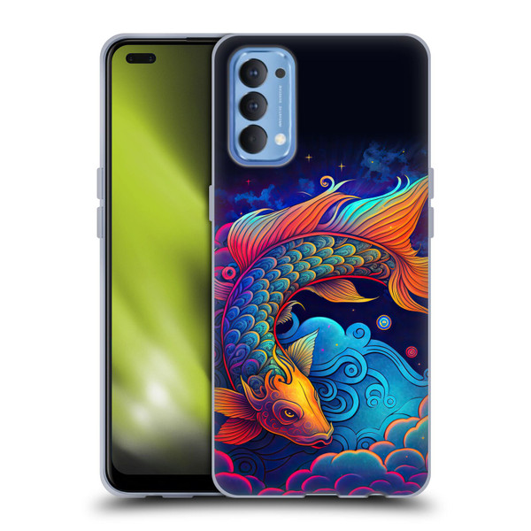 Wumples Cosmic Animals Clouded Koi Fish Soft Gel Case for OPPO Reno 4 5G