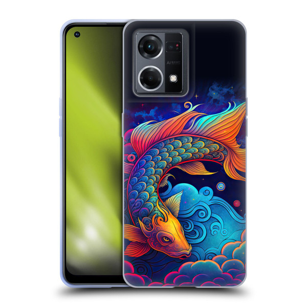 Wumples Cosmic Animals Clouded Koi Fish Soft Gel Case for OPPO Reno8 4G