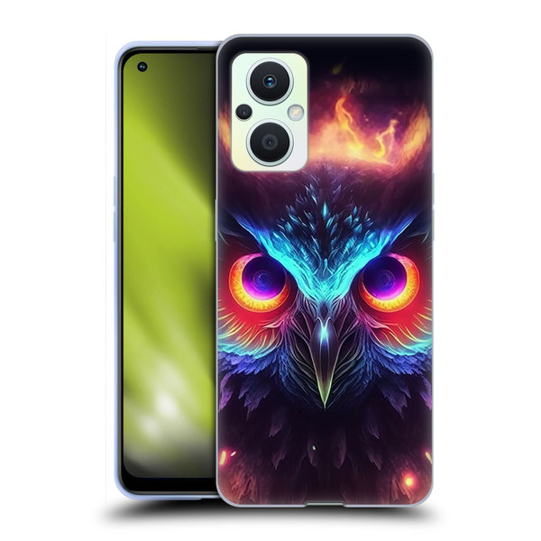 Wumples Cosmic Animals Owl Soft Gel Case for OPPO Reno8 Lite