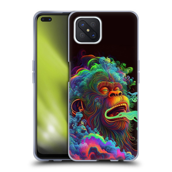 Wumples Cosmic Animals Clouded Monkey Soft Gel Case for OPPO Reno4 Z 5G