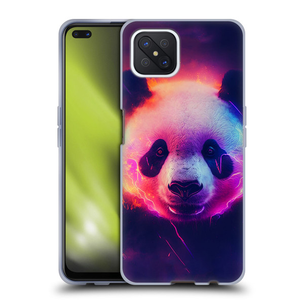 Wumples Cosmic Animals Panda Soft Gel Case for OPPO Reno4 Z 5G