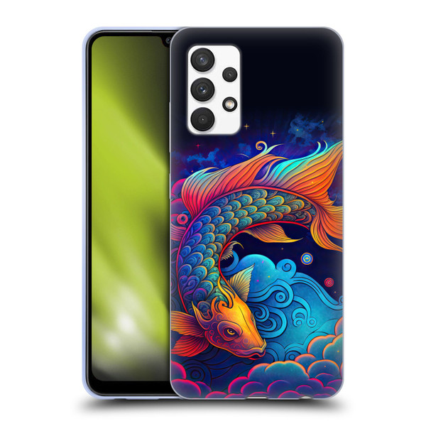 Wumples Cosmic Animals Clouded Koi Fish Soft Gel Case for Samsung Galaxy A32 (2021)