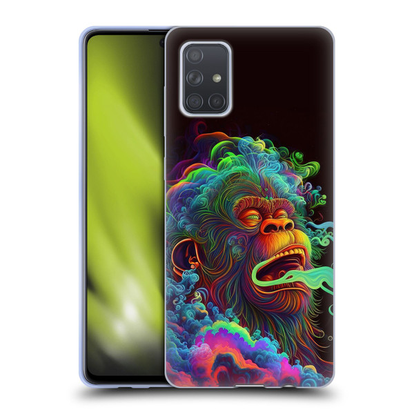 Wumples Cosmic Animals Clouded Monkey Soft Gel Case for Samsung Galaxy A71 (2019)