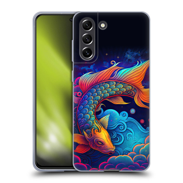 Wumples Cosmic Animals Clouded Koi Fish Soft Gel Case for Samsung Galaxy S21 FE 5G