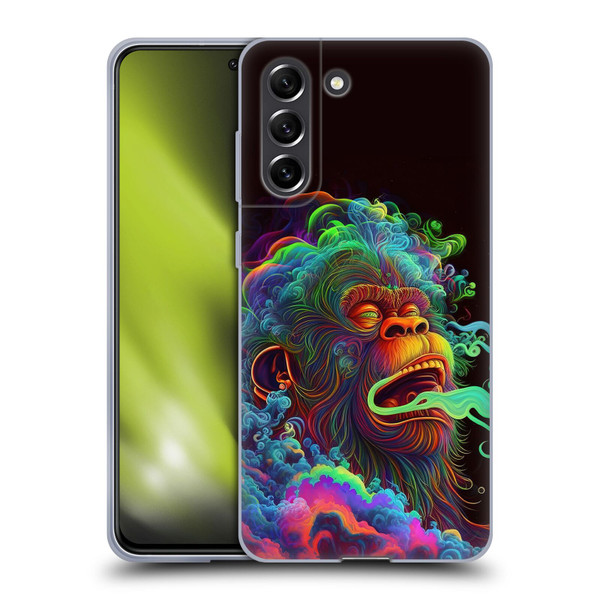 Wumples Cosmic Animals Clouded Monkey Soft Gel Case for Samsung Galaxy S21 FE 5G