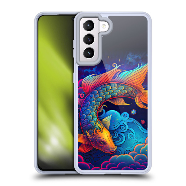 Wumples Cosmic Animals Clouded Koi Fish Soft Gel Case for Samsung Galaxy S21 5G