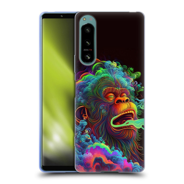 Wumples Cosmic Animals Clouded Monkey Soft Gel Case for Sony Xperia 5 IV