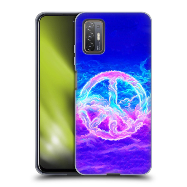 Wumples Cosmic Arts Clouded Peace Symbol Soft Gel Case for HTC Desire 21 Pro 5G