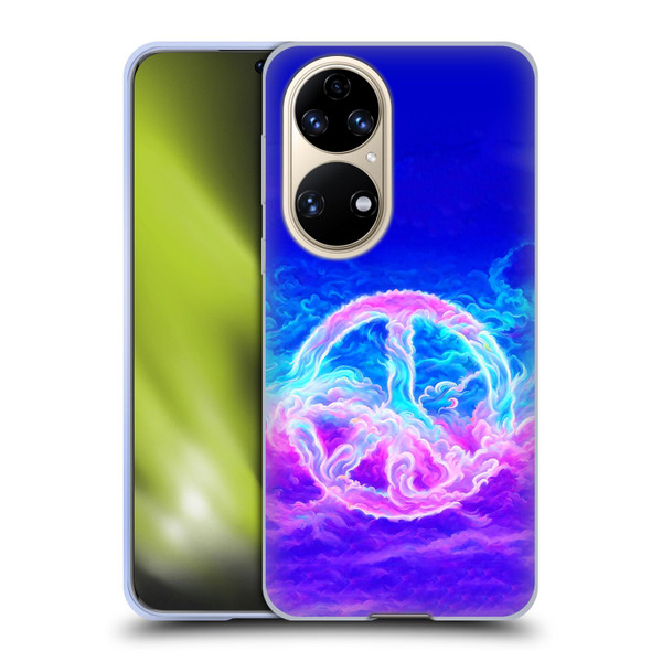 Wumples Cosmic Arts Clouded Peace Symbol Soft Gel Case for Huawei P50