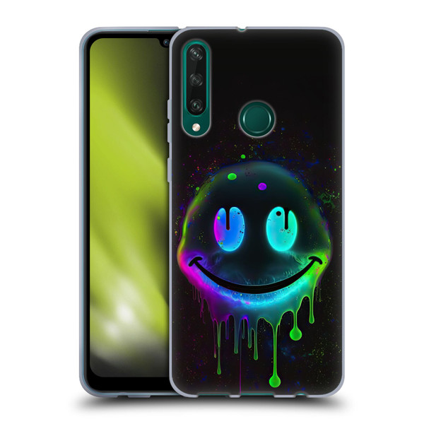 Wumples Cosmic Arts Drip Smiley Soft Gel Case for Huawei Y6p