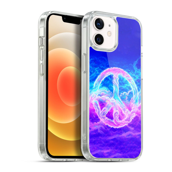 Wumples Cosmic Arts Clouded Peace Symbol Soft Gel Case for Apple iPhone 12 / iPhone 12 Pro & MagSafe